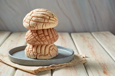 Conchas tatlı ekmek geleneksel ekmek Meksika