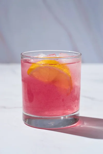 Negroni Cocktail Verre Cristal Avec Glaçons — Photo