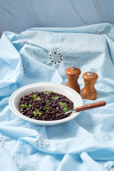 Supă Fasole Casă Mâncare Tradițională Mexicană Latină Americană — Fotografie, imagine de stoc