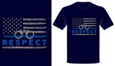 Amerikan grunge polis bayrağı t-shirt tasarımına saygı gösterin