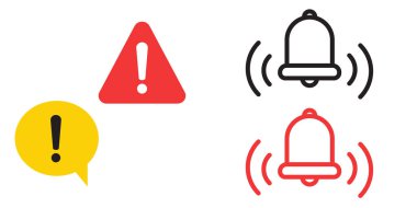 Tehlike işareti tasarımı. Dikkat hatası simgesi.