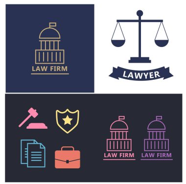 Oylama ve seçimler doğrusal simgeler. Hükümet politik eps10