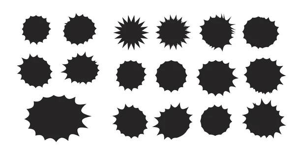 Bursting Speech Star Set Starburst Isolated Icons Set — Stock Vector