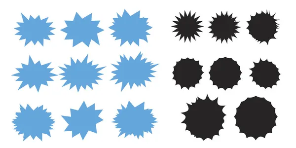 Bursting Speech Star Set Starburst Isolated Icons Set — Stock Vector