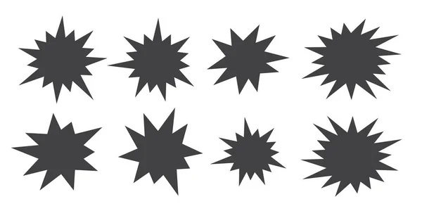 Bursting Speech Star Set Starburst Isolated Icons Set — Stock Vector