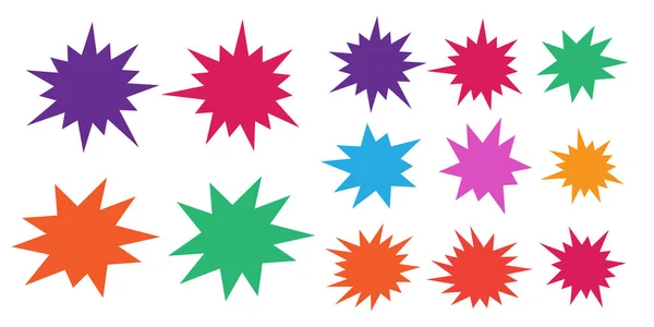 Starburst Explosion Formes Comiques Vecteur Bulles Boom Parole — Image vectorielle