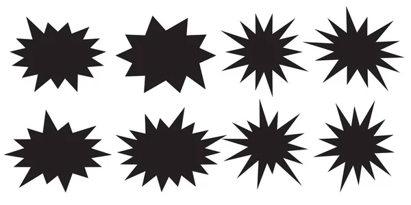 Set Vector Starburst Sunburst Badges Starburst Isolated Icons Set — Stock Vector