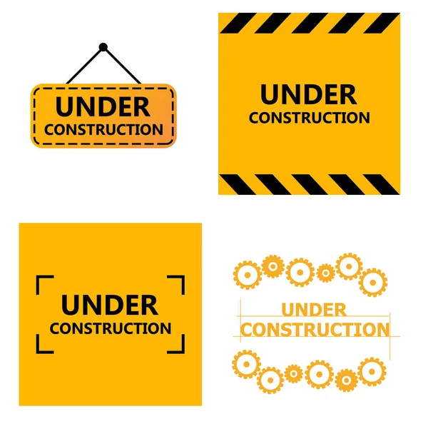 Página Web Construcción Construcción Cinta Advertencia Banner Vector Vectores De Stock Sin Royalties Gratis