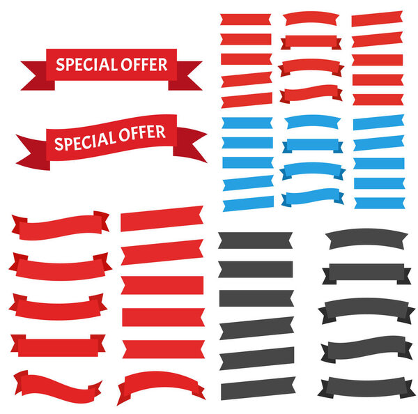 Карикатурные баннеры и комические ленты. Цветная баннерная лента. Баннер