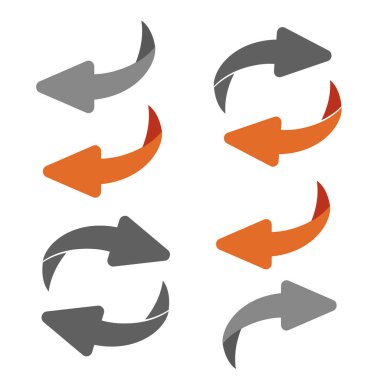 Ters ok simgesi. Çevir ya da oku çevir. Ters işaret