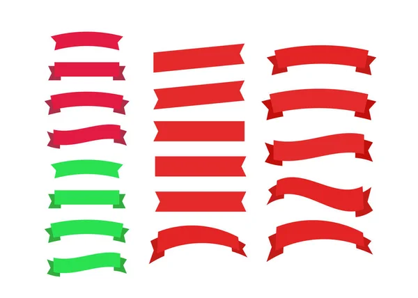 Vector Röda Band Menyfliksområdet Banner Marknadsföring Vektorillustration — Stock vektor