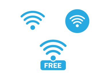 Beyaz arkaplanda wifi simgesi