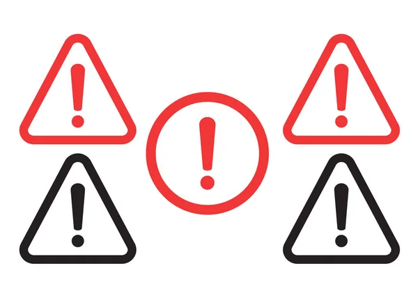 Icône Avertissement Icône Attention Symbole Danger Icône Alerte — Image vectorielle