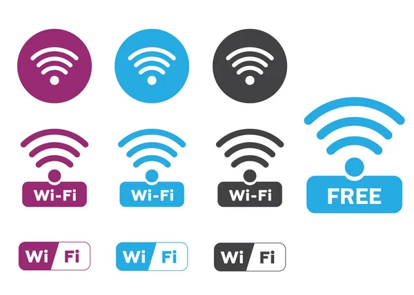 Wifi Icoon Witte Achtergrond — Stockvector