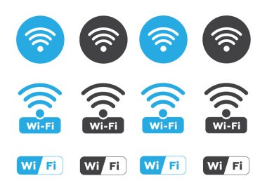 Beyaz arkaplanda wifi simgesi