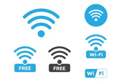 Beyaz arkaplanda wifi simgesi