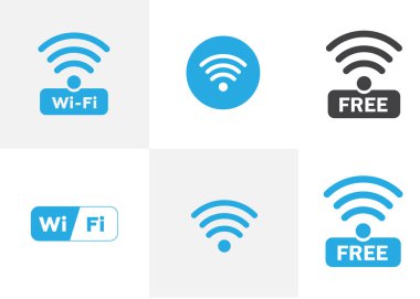 Beyaz arkaplanda wifi simgesi