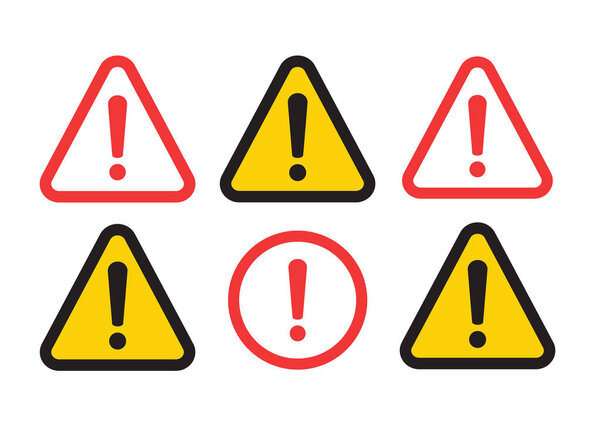 Значок предупреждения. Значок внимания. Символ опасности. Reert icon