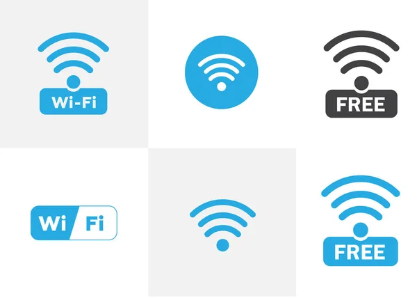 白色背景的Wifi图标 — 图库矢量图片