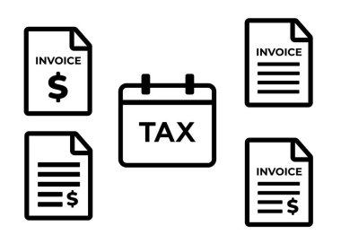 Fatura simgesi. Ödeme ve fatura fatura vektör simgesi