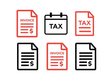 Fatura simgesi. Ödeme ve fatura fatura vektör simgesi