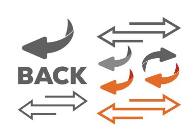 Ters simge vektörü. Arkanı dön ya da oku çevir. Ters işaret