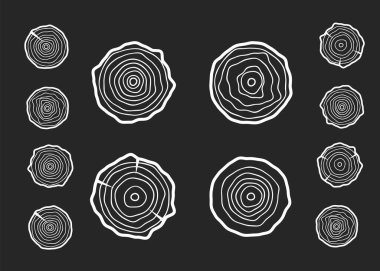 Vektör ağacı halkaları. Ahşap doku vektörü. Soyut çember ağaç arkaplanı