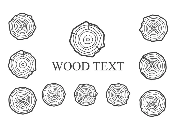 毎年木の成長リングのロゴ アブストラクトサークルツリー背景 — ストックベクタ