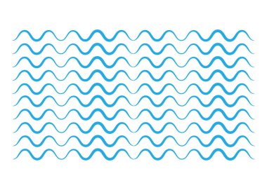 Dalga ana hatları simgesi, modern minimal düz tasarım. Dalga ince çizgi