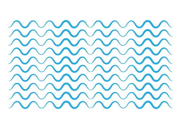 Waves Outline Icon Modern Minimal Flat Design Wave Thin Line — Stock Vector