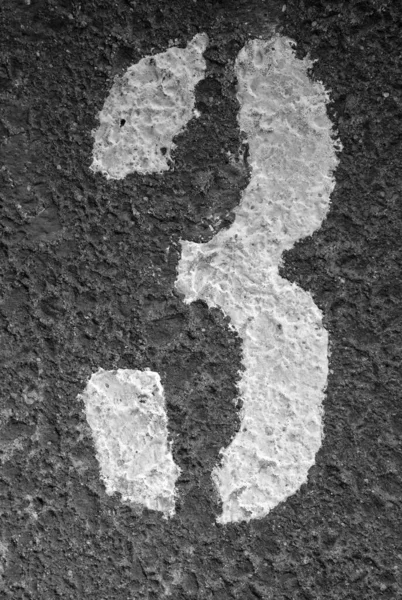 Number Three Asphalt Black White Abstract Background Texture Design — Stock Photo, Image