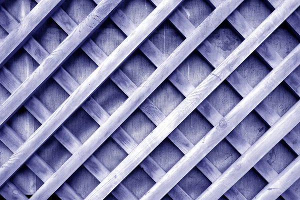 Elemento Decorativo Legno Con Cornice Griglia Tono Blu Sfondo Architettonico — Foto Stock