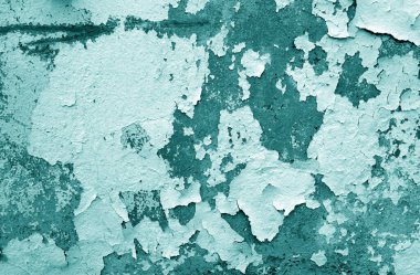 Çimento duvarı, kabuğu soyulmuş boya ve alçı renginde. Pis ve yıpranmış arka plan. 