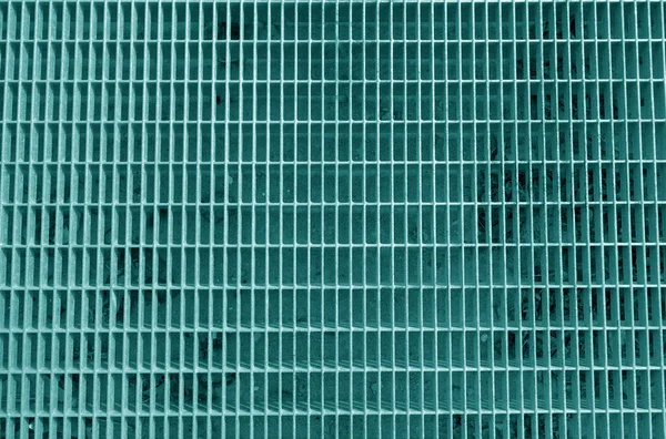 Metal Grid Pattern Cyan Tone Abstract Architectural Background Texture Design — Stock Photo, Image