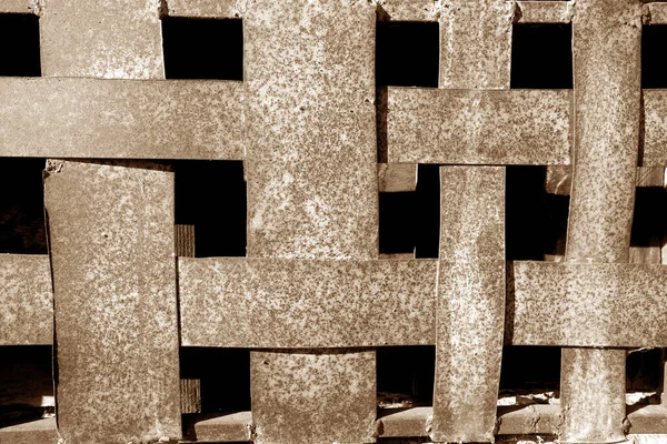 Rostige Abstrakte Metallkornkonstruktion Braunem Ton Hintergrund Und Struktur — Stockfoto