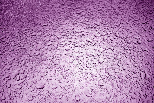 Water Drops Metal Surface Purple Tone Abstract Background Texture Design — стоковое фото