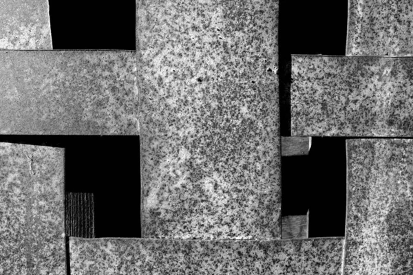 Siyah Beyaz Paslı Soyut Metal Taşlı Yapı Arkaplan Doku — Stok fotoğraf