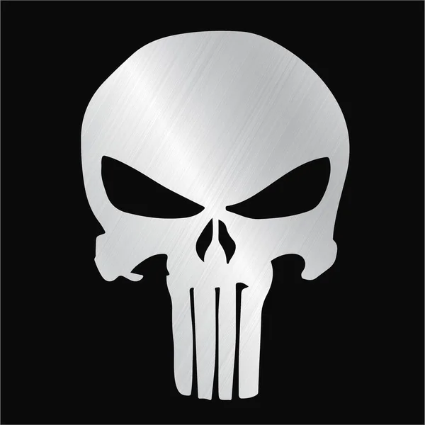 Art Skull Bones Icon Punisher Element Crime Punishment Style Illustration — 图库矢量图片