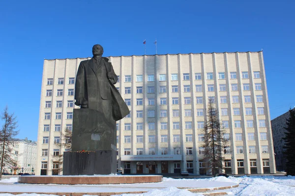 Площа Леніна Архангельську — стокове фото