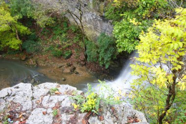 Hayden Run Falls Parkı Sonbaharda, Columbus, Ohio