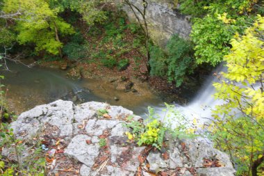 Hayden Run Falls Parkı Sonbaharda, Columbus, Ohio