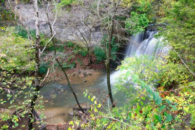 Hayden Run Falls Parkı Sonbaharda, Columbus, Ohio