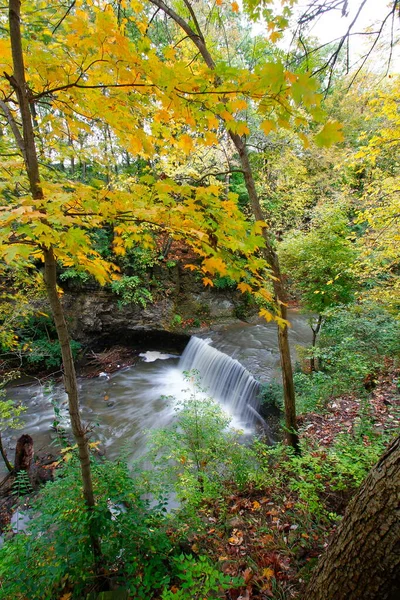 Indian Run Falls Park Autunno Dublino Ohio — Foto Stock