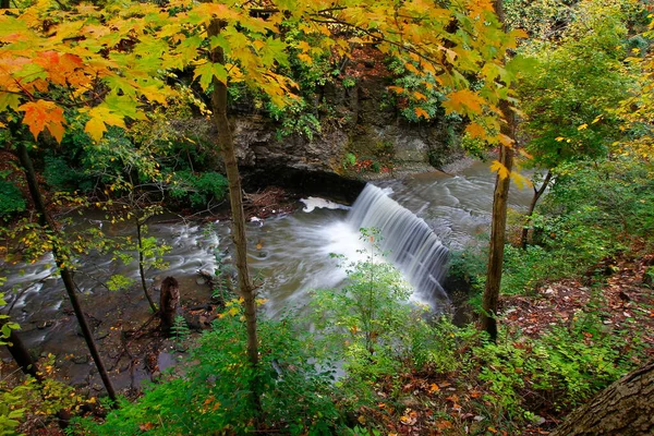 Indian Run Falls Park Autumn Dublin Ohio — Fotografia de Stock