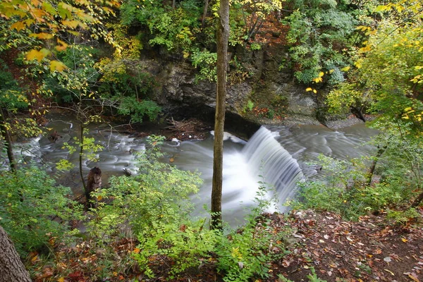 Indian Run Falls Park Herbst Dublin Ohio — Stockfoto