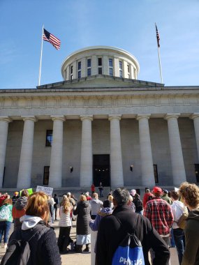 Sağlık özgürlüğü için miting, Ohio eyalet başkenti, Columbus, Ohio