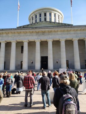Sağlık özgürlüğü için miting, Ohio eyalet başkenti, Columbus, Ohio