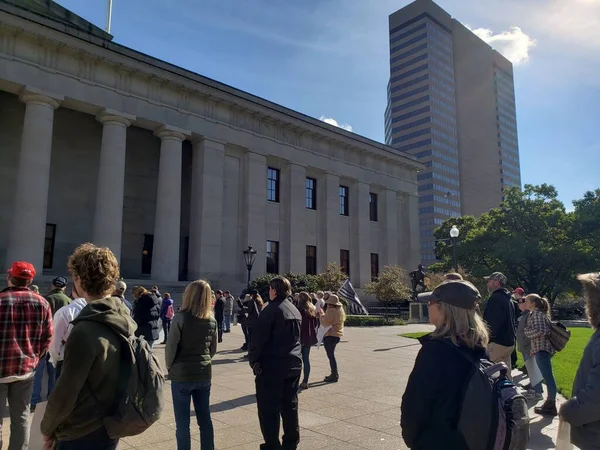 Manifestación Por Libertad Médica Capitolio Del Estado Ohio Columbus Ohio — Foto de Stock