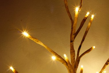 Beyaz Huş Ağacı Tatil Işığı Dekorasyonu