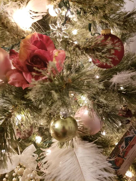 Adornos Navidad Árbol — Foto de Stock